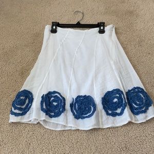 Blue and white skirt